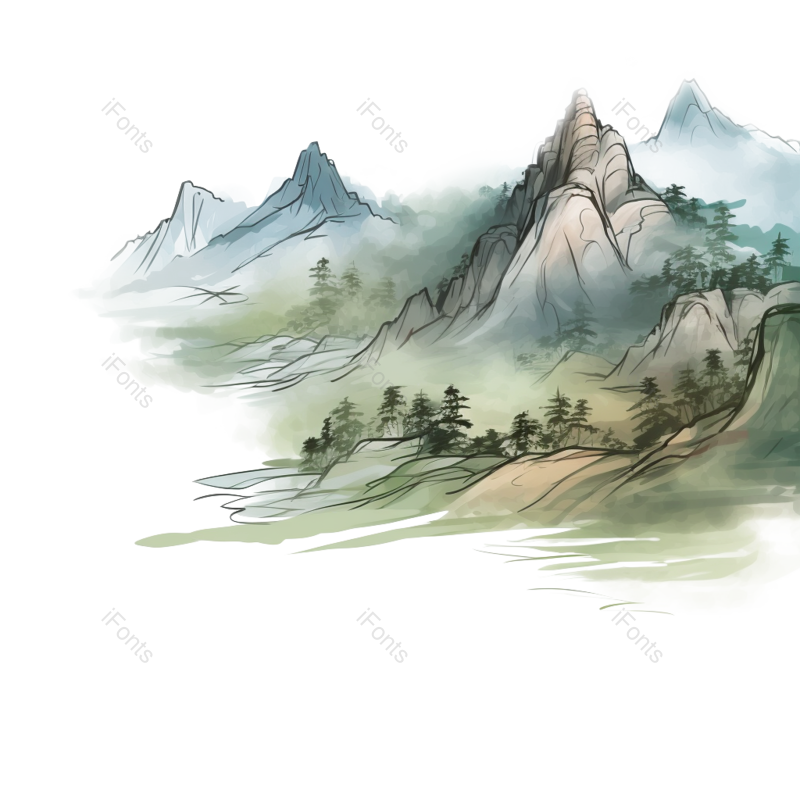 风景图图片,风景元素,山水风景PNG,山峰免抠素材